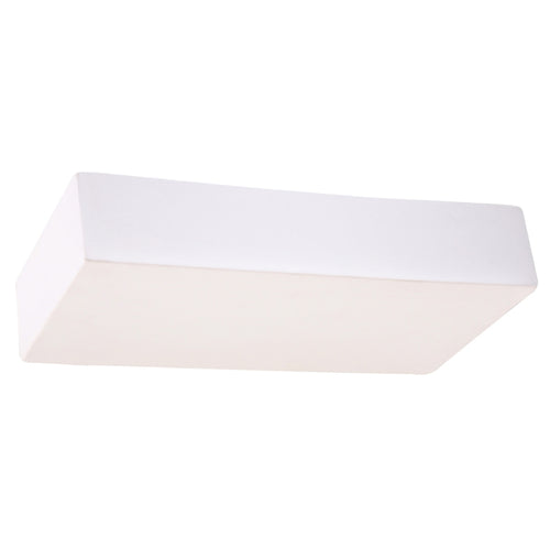 Applique en céramique Taugan blanche à peindre, forme rectangulaire, vue de face