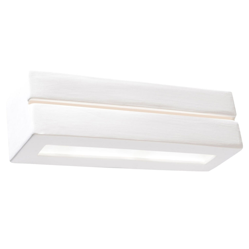 Applique en céramique Vega Line blanche, bloc allongé avec fente