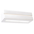 Applique en céramique Vega Line blanche, bloc allongé avec fente