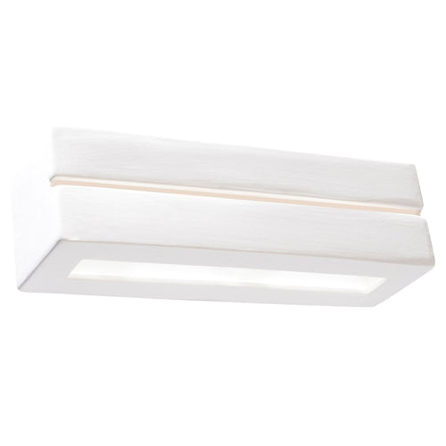 Applique en céramique Vega Line blanche, bloc allongé avec fente