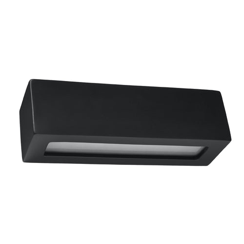 Applique en céramique Vega noire E27 lumière haut et bas