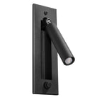 Applique Enif acier noir, liseuse à spot orientable