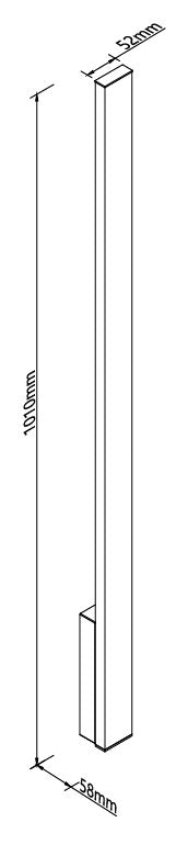 Dimensions Applique extérieure Kaprun 100 cm noire