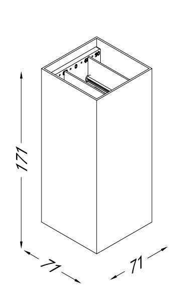 Dimensions Applique extérieure Zermat anthracite