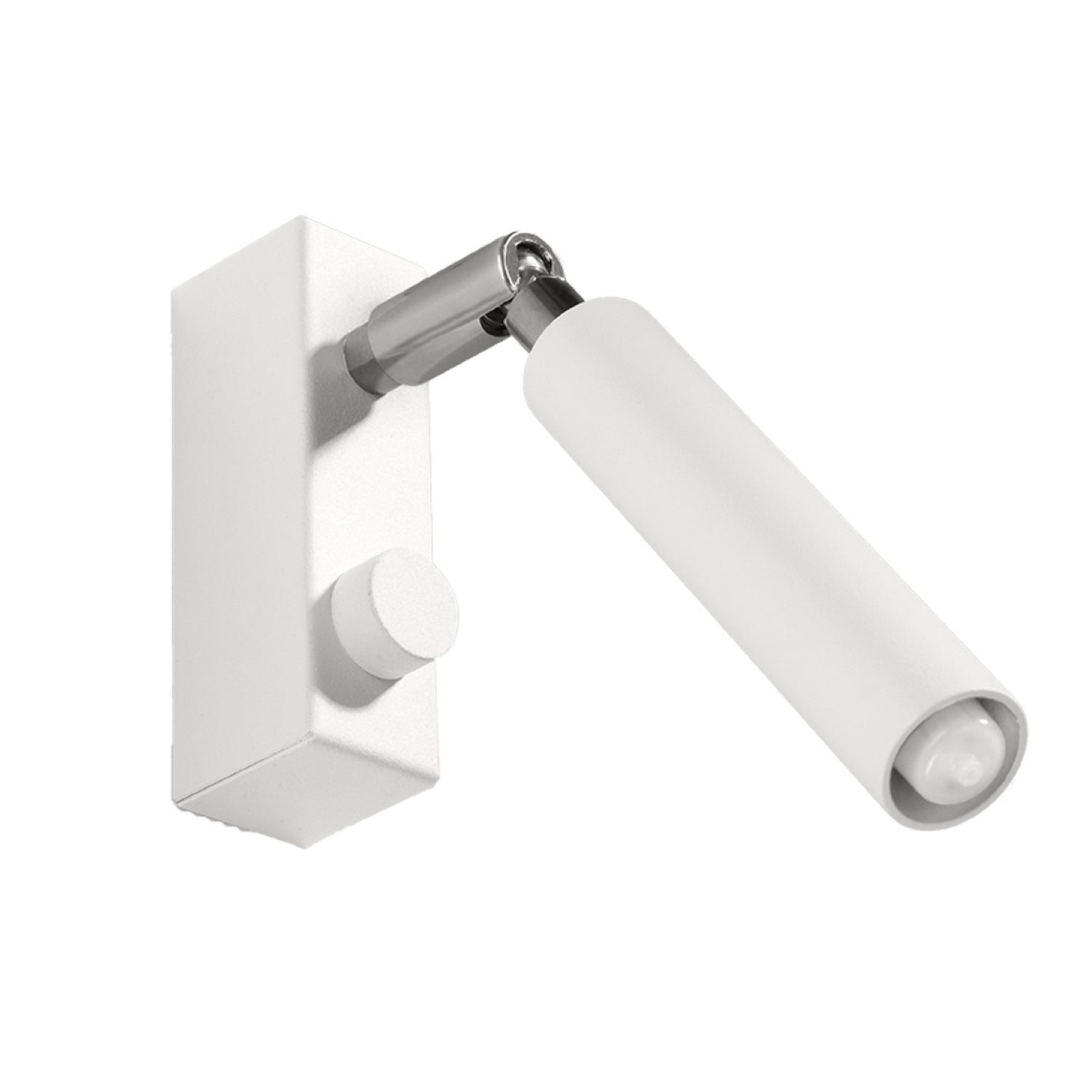 Applique Eyetech blanc, spot orienté sur rotule chromée