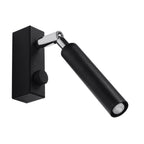 Applique Eyetech noir, spot orienté sur rotule chromée