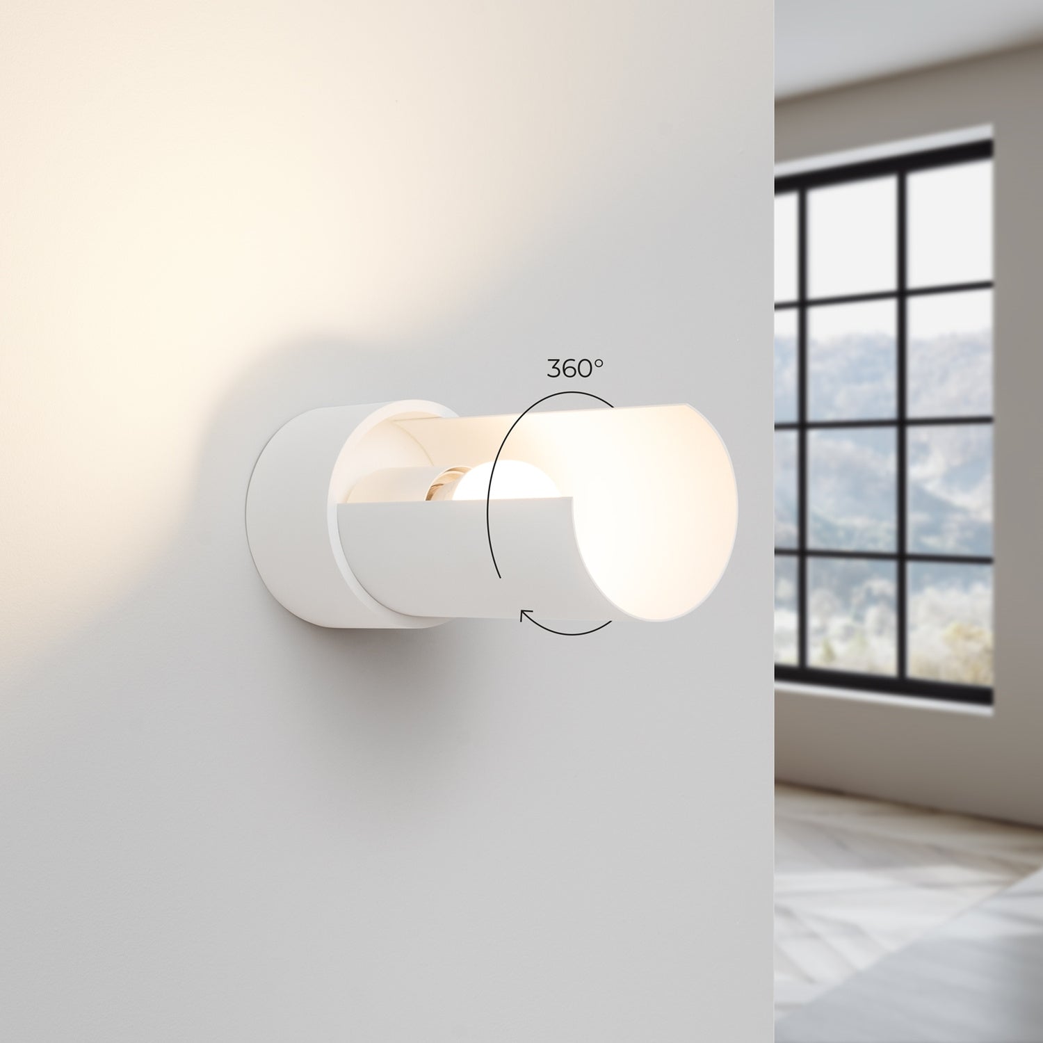 Applique Flash métal blanche E27, détail