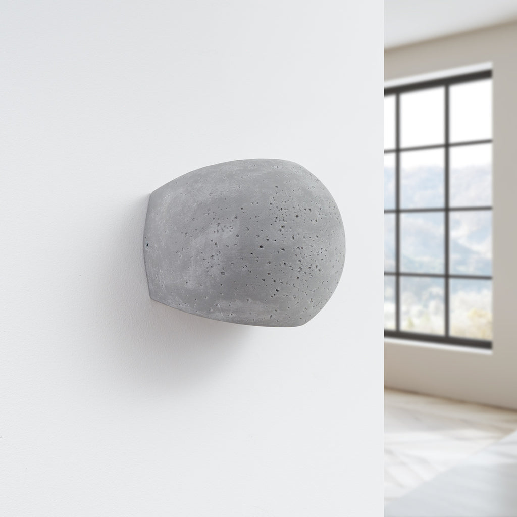 Applique Globe béton G9 de profil