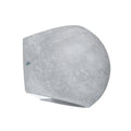 Applique Globe béton G9, demi-sphère en béton brut gris fixée au mur