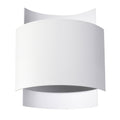 Applique Impact en acier blanc, vue de face