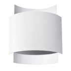 Applique Impact en acier blanc, vue de face