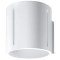 Applique Inez tube en aluminium blanc à fentes verticales