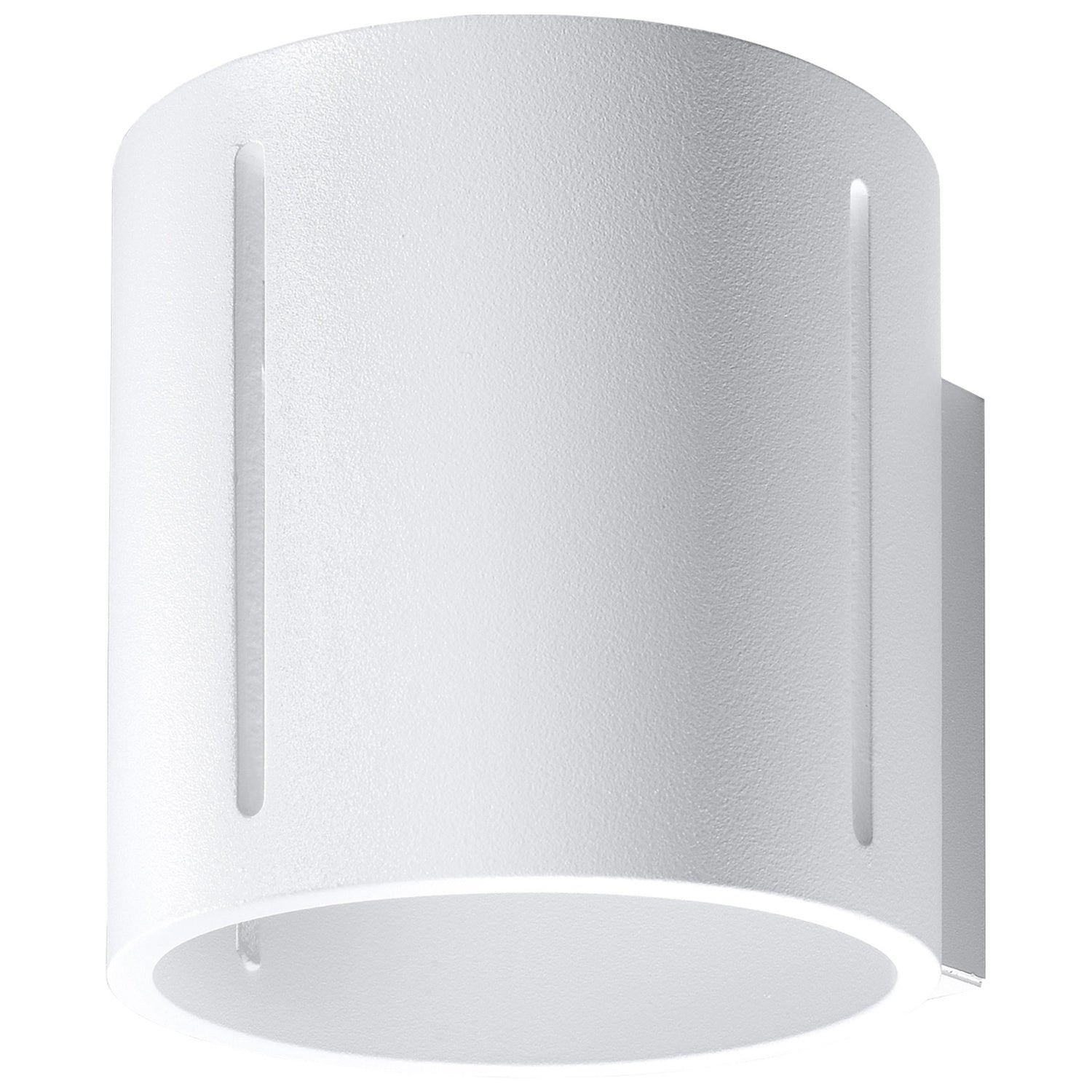 Applique Inez tube en aluminium blanc à fentes verticales
