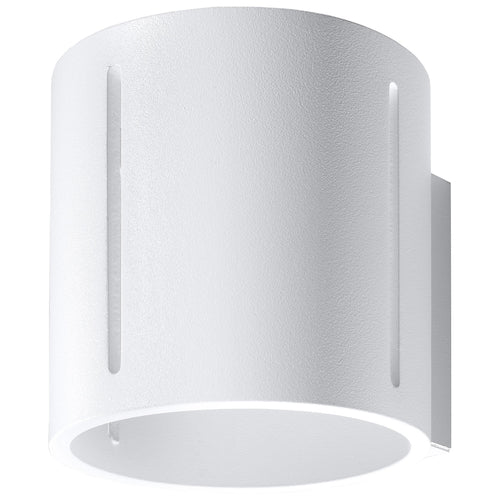 Applique Inez tube en aluminium blanc à fentes verticales