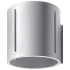 Applique Inez tube en aluminium gris à fentes verticales