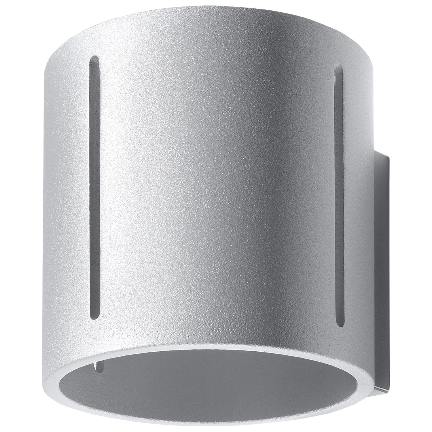 Applique Inez tube en aluminium gris à fentes verticales