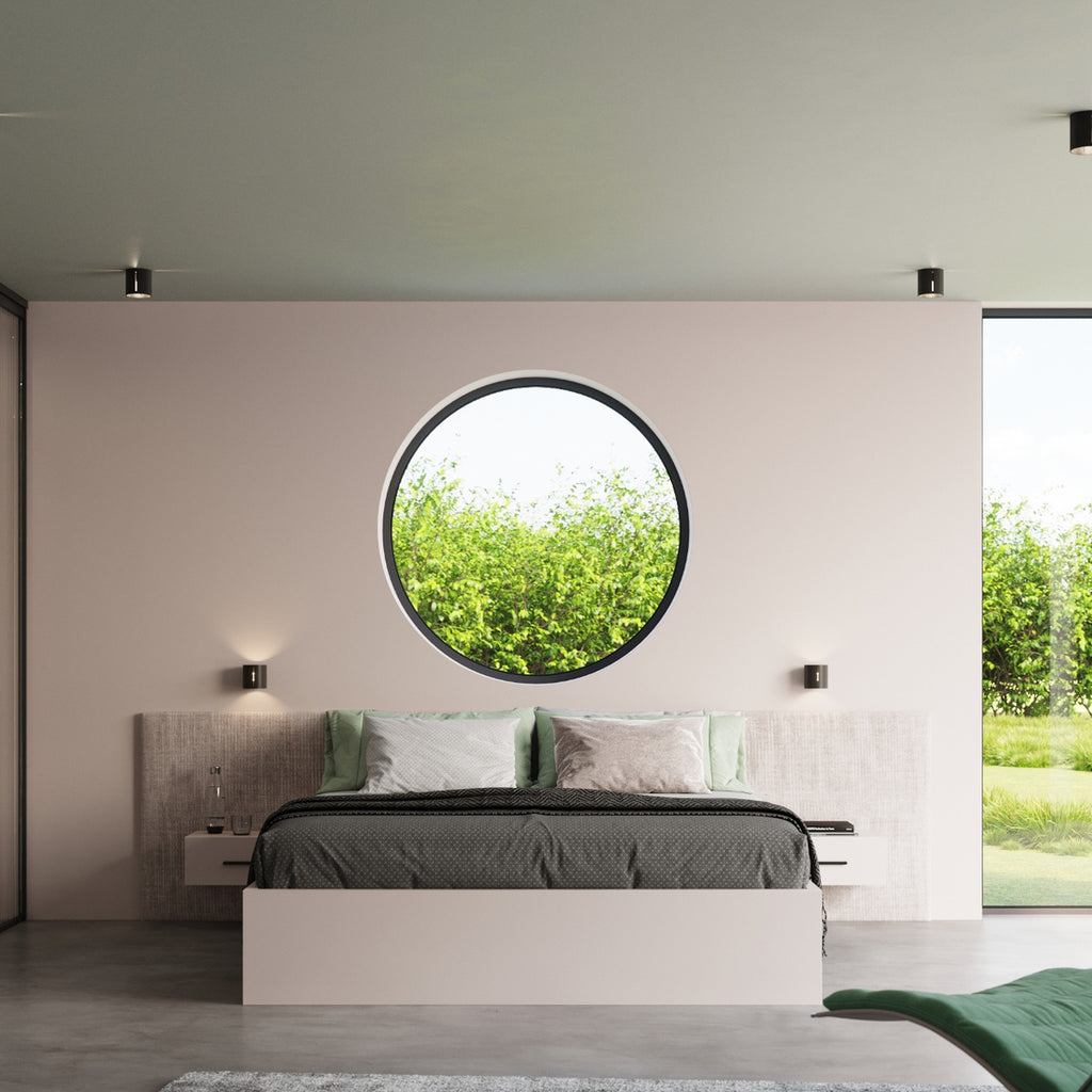 Applique Inez noire au mur dans un intérieur contemporain