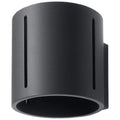 Applique Inez tube en aluminium noir à fentes verticales