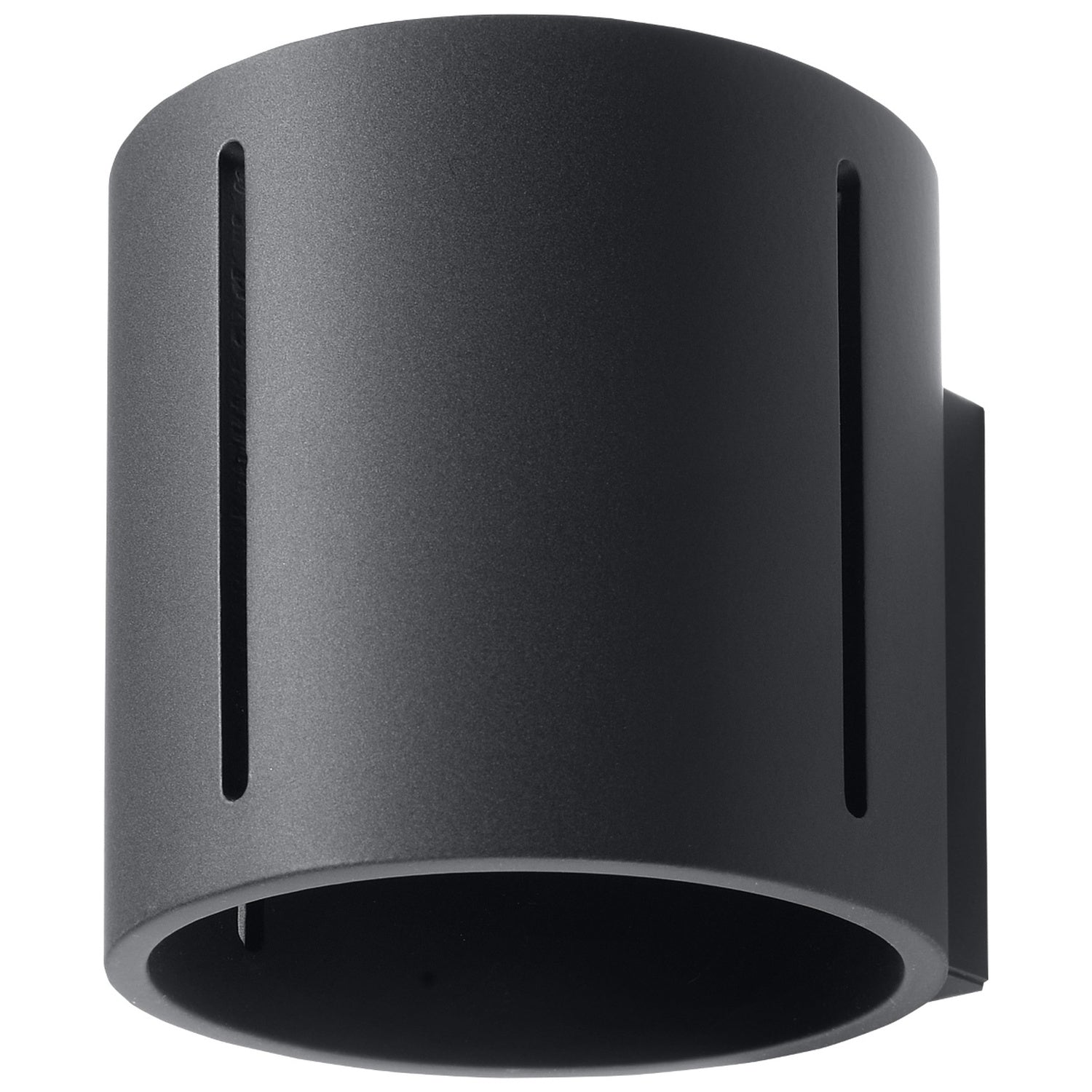 Applique Inez tube en aluminium noir à fentes verticales