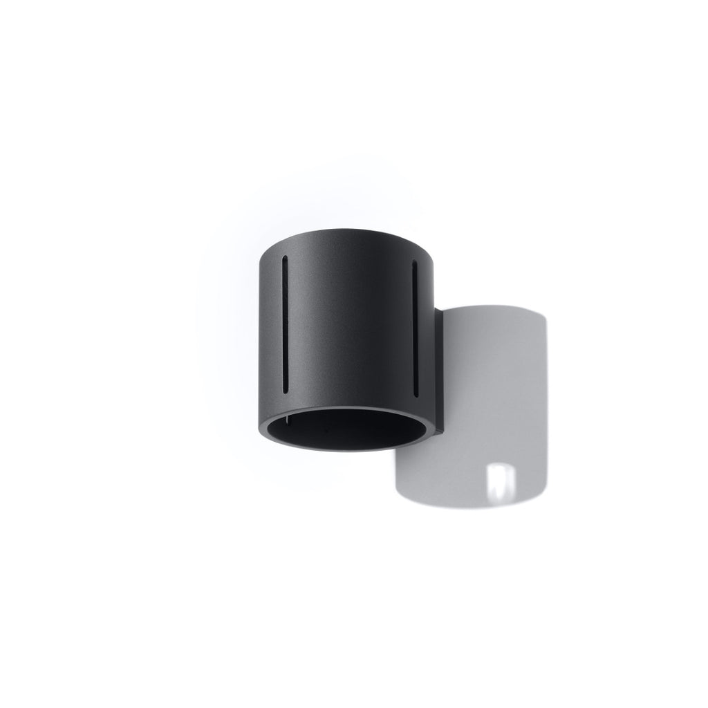 Applique Inez aluminium noir, vue de profil