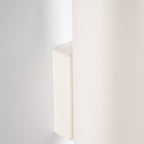 Applique Lagos métal beige GU10, gros plan allumé
