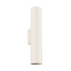 Applique Lagos métal beige GU10, tube cylindrique en acier laqué