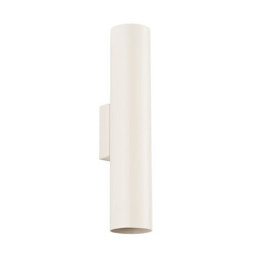Applique Lagos métal beige GU10, tube cylindrique en acier laqué