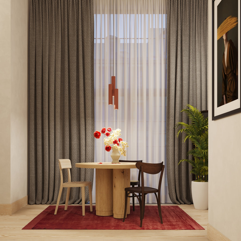 Applique Lagos métal rouge ocre GU10 en ambiance