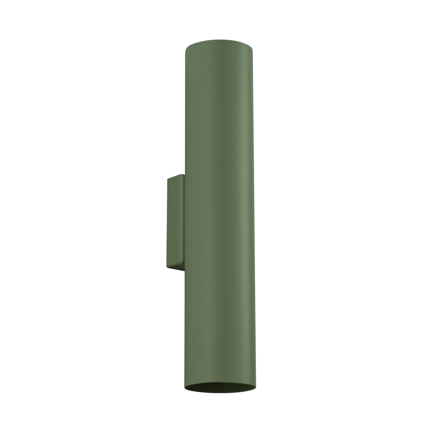 Applique Lagos métal vert olive GU10, tube cylindrique en acier laqué