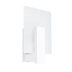 Applique Lappo bois blanc, plaque de verre opale et barre de bois