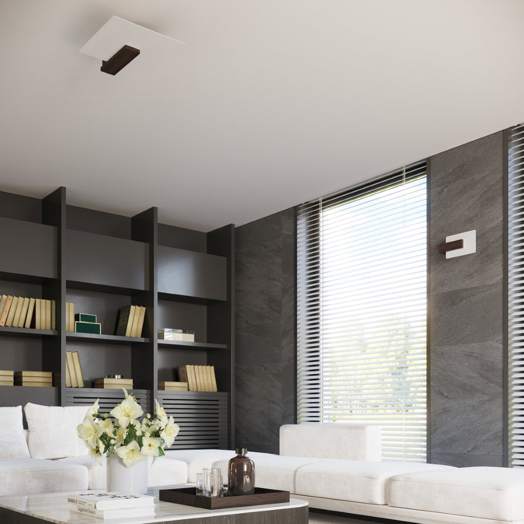 Applique Lappo bois wengé en situation dans un intérieur