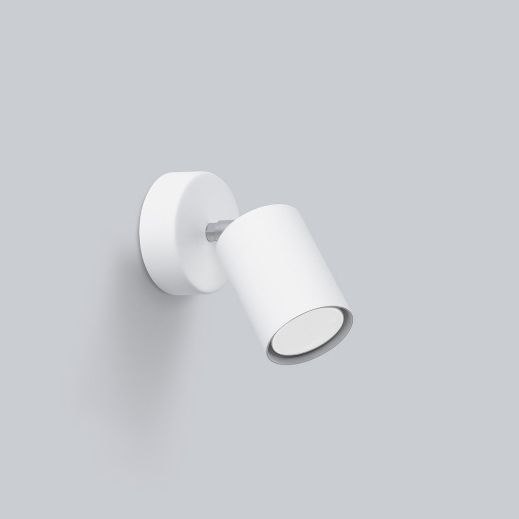 Applique Lemmi blanc de trois quarts, spot orientable