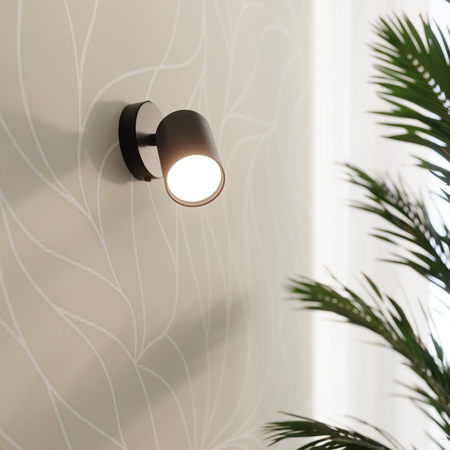 Applique Lemmi noir en situation dans un intérieur