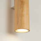 Applique Lino tube bois naturel GU10, détail