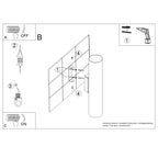 Notice de montage : Applique Lino tube bois naturel GU10