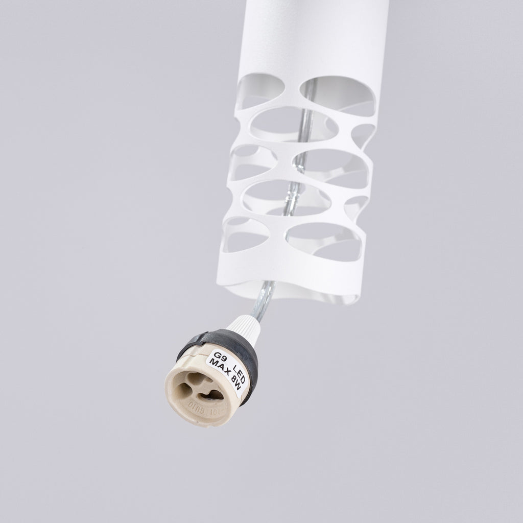 Applique Liro tube ajouré acier blanc GU10, autre vue