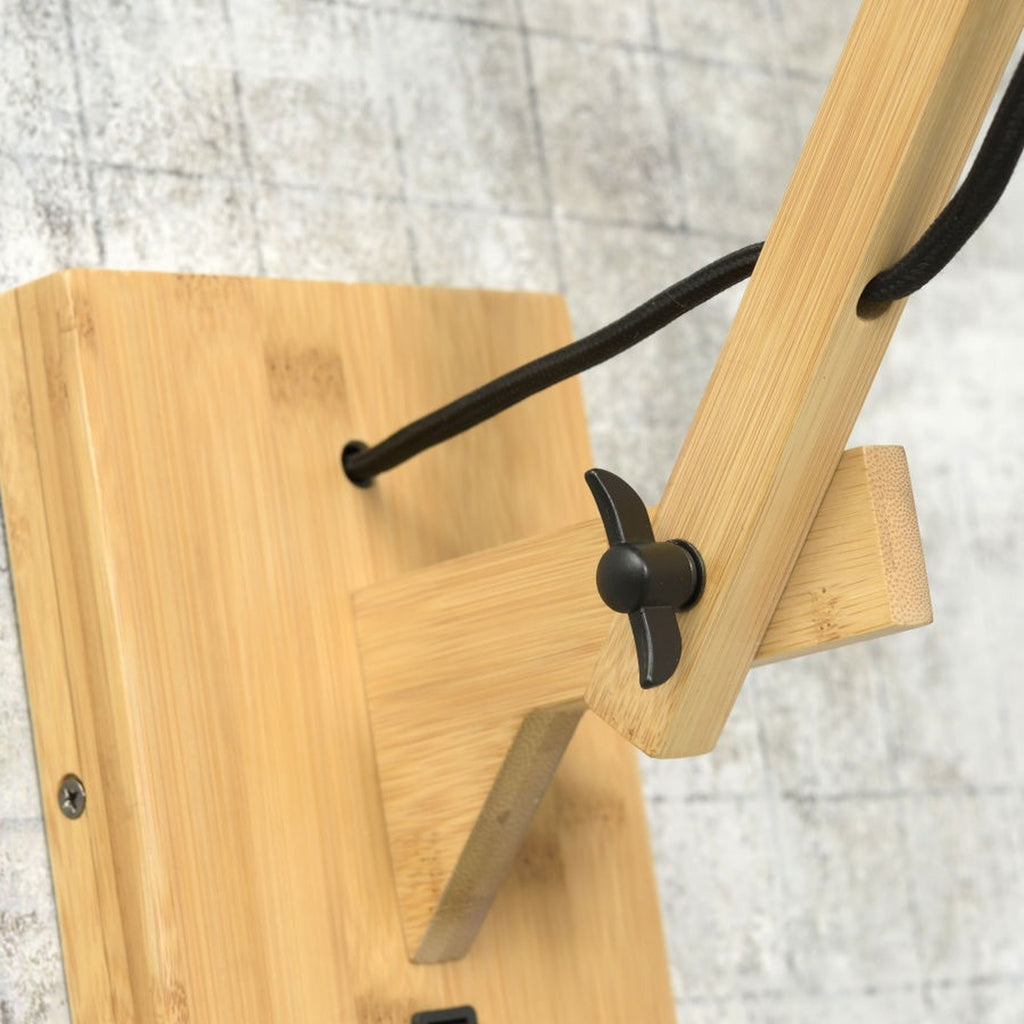 Applique liseuse Bali bambou naturel bras long 44 cm E27, vue 8