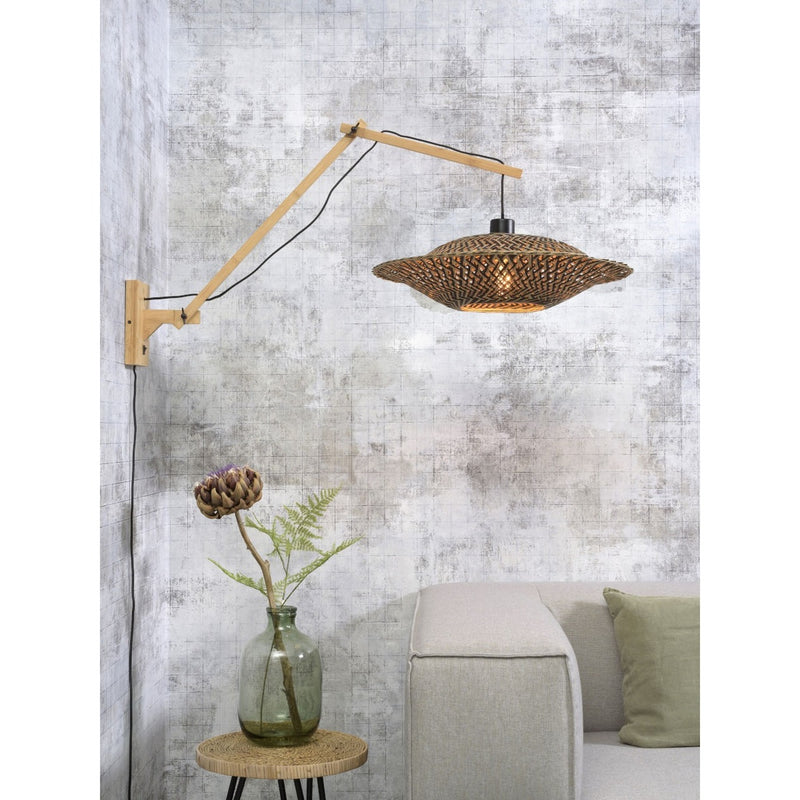 Dimensions Aplique Bali brazo largo bambú natural 44 cm E27
