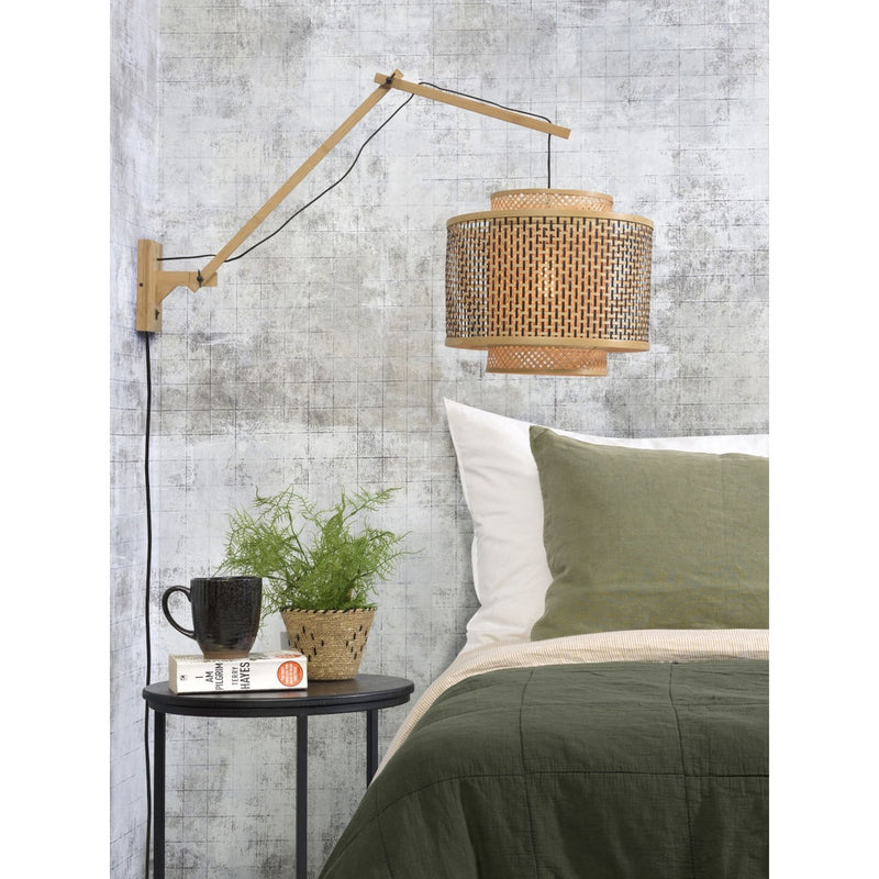 Dimensions Aplique Bhutan brazo largo bambú natural 40 cm E27