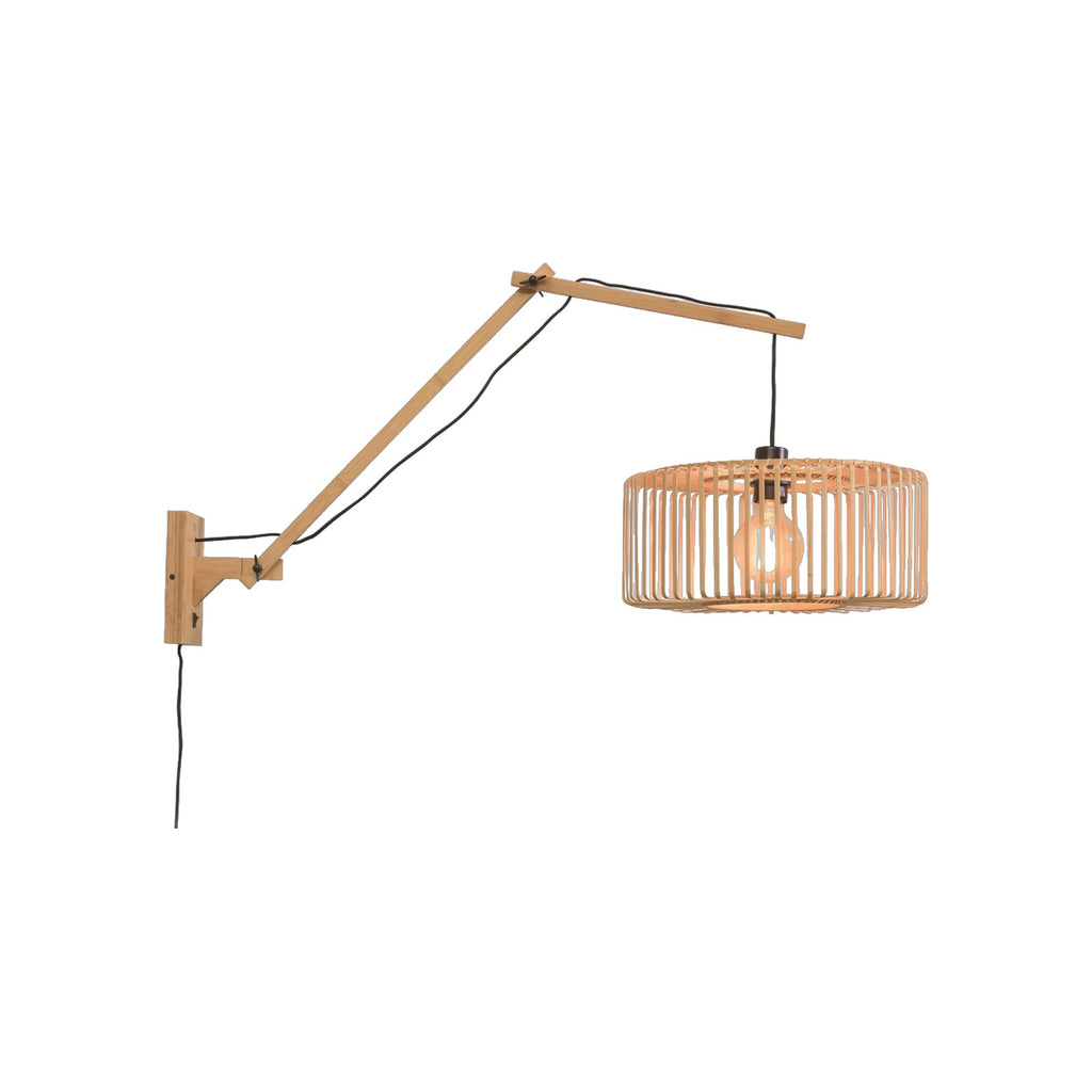 Applique liseuse Bromo bambou naturel bras long 40 cm E27