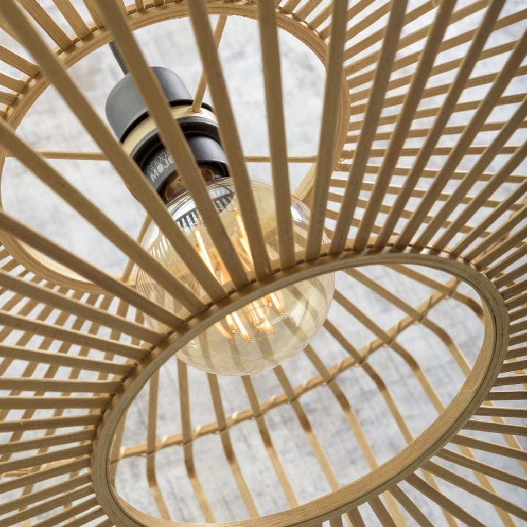 Applique liseuse Bromo bambou naturel bras long 60 cm E27, vue 4