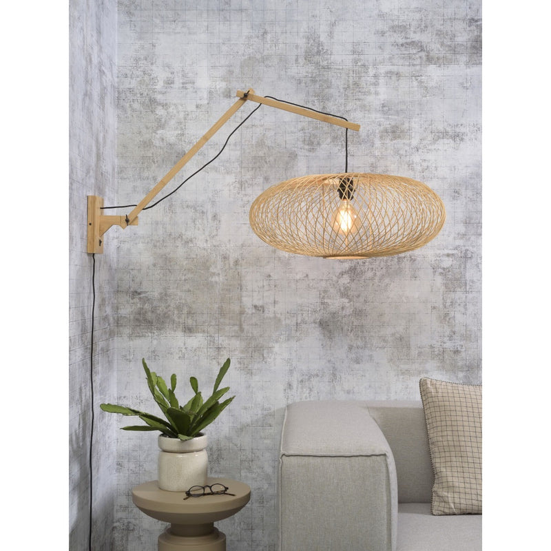 Dimensions Aplique Cango brazo largo pantalla natural 60 cm E27