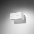 Applique Lobo Maxi aluminium blanc G9, vue de profil