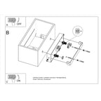 Schéma de montage de l'applique Lobo Maxi aluminium blanc