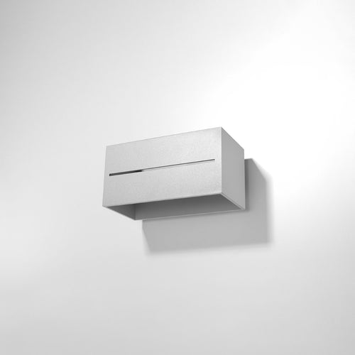 Applique Lobo Maxi aluminium gris G9, vue de profil