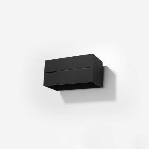 Applique Lobo Maxi aluminium noir G9, vue de profil