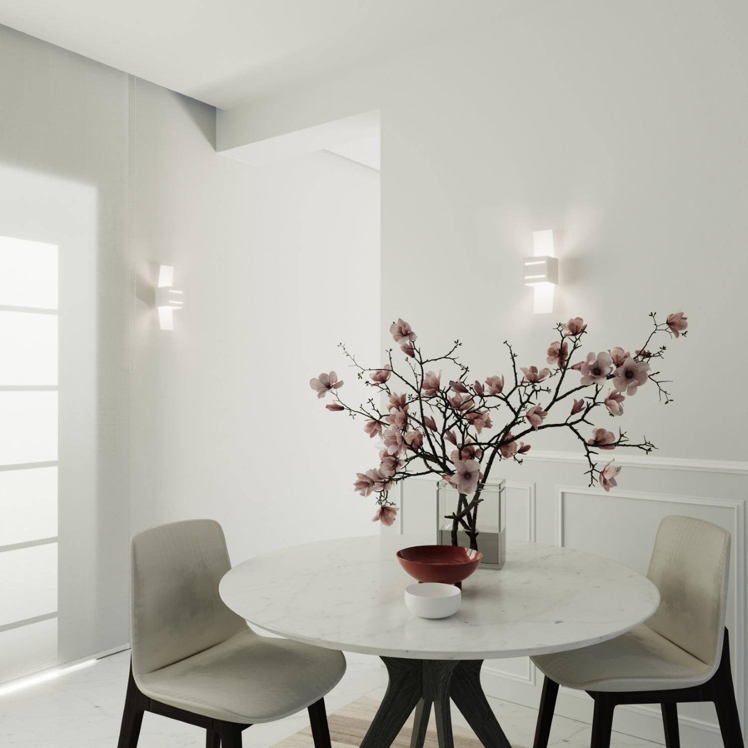 Applique Loreto blanc en ambiance