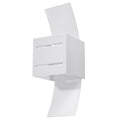 Applique Loreto blanc, bloc aluminium et verre blanc bombé