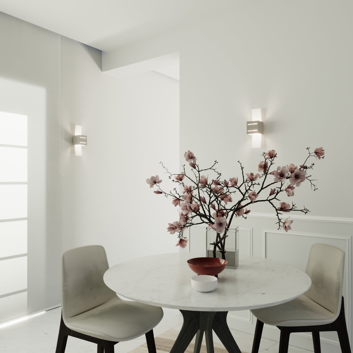 Applique Loreto gris en ambiance
