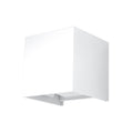 Applique Luca en aluminium blanc vue de trois quarts, éteinte